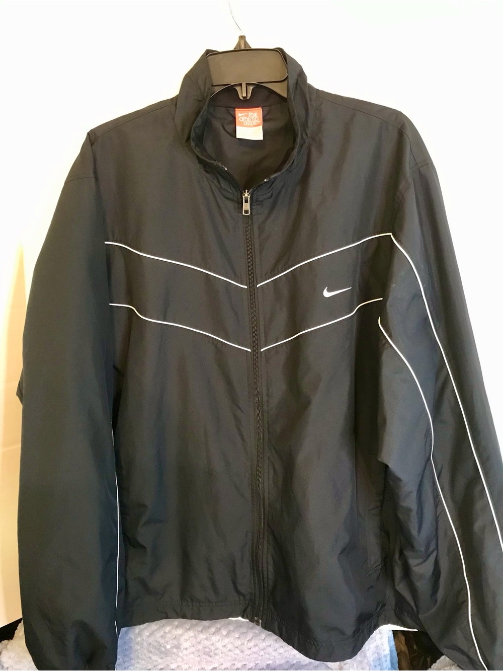 Vintage Y2K BlackNike The Athletic Dept windbreaker jacket sz 2XL new 29” PTP